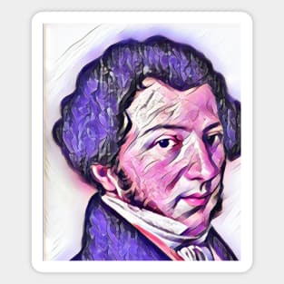 Gioachino Rossini Pink Portrait | Gioachino Rossini Artwork 7 Magnet